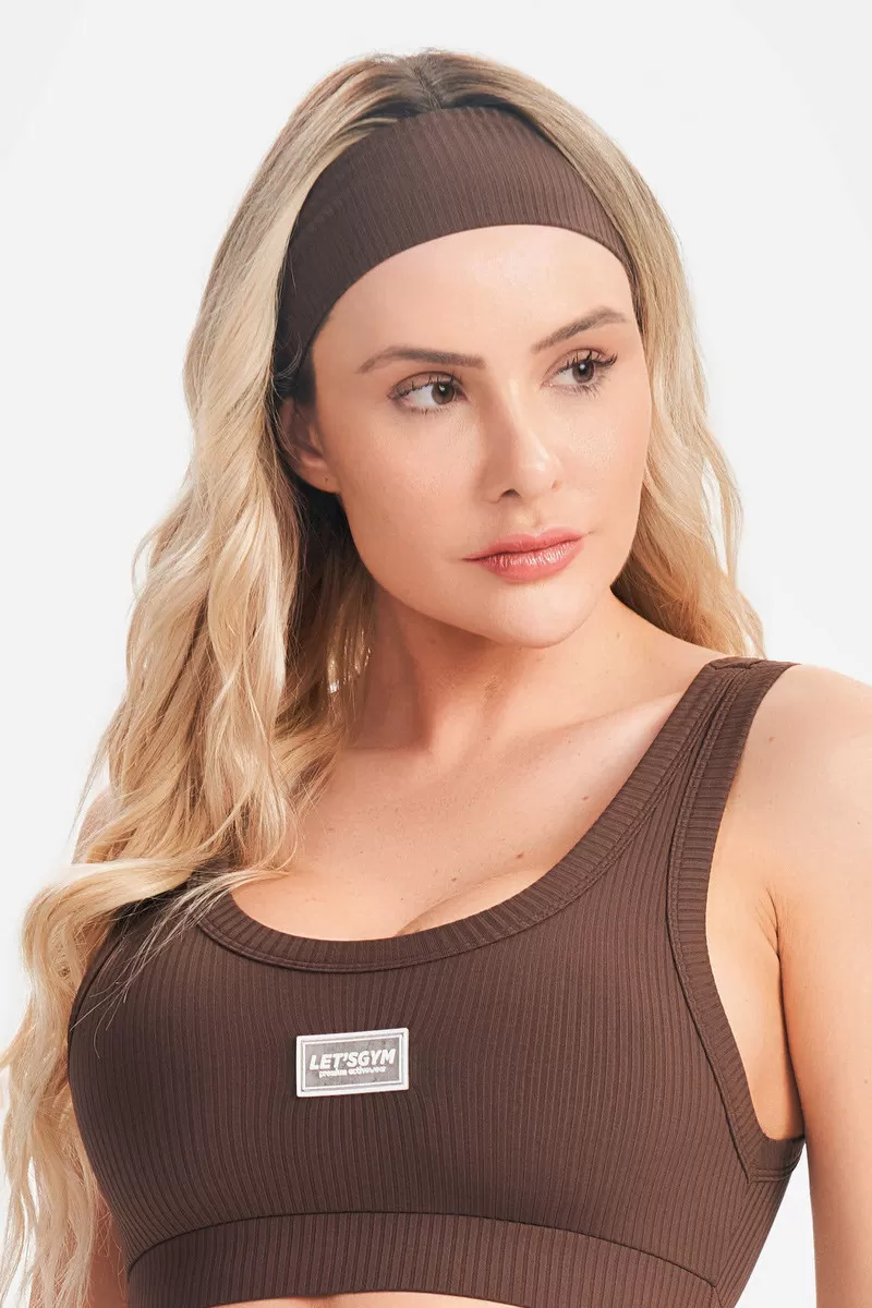 Lets Gym - Faixa de Cabelo Radiant Coffee - 2679CF