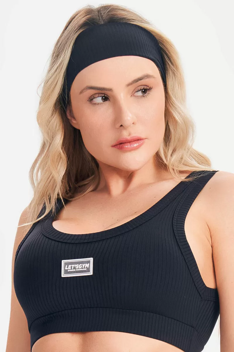 Lets Gym - Faixa de Cabelo Radiant Preto - 2679APT