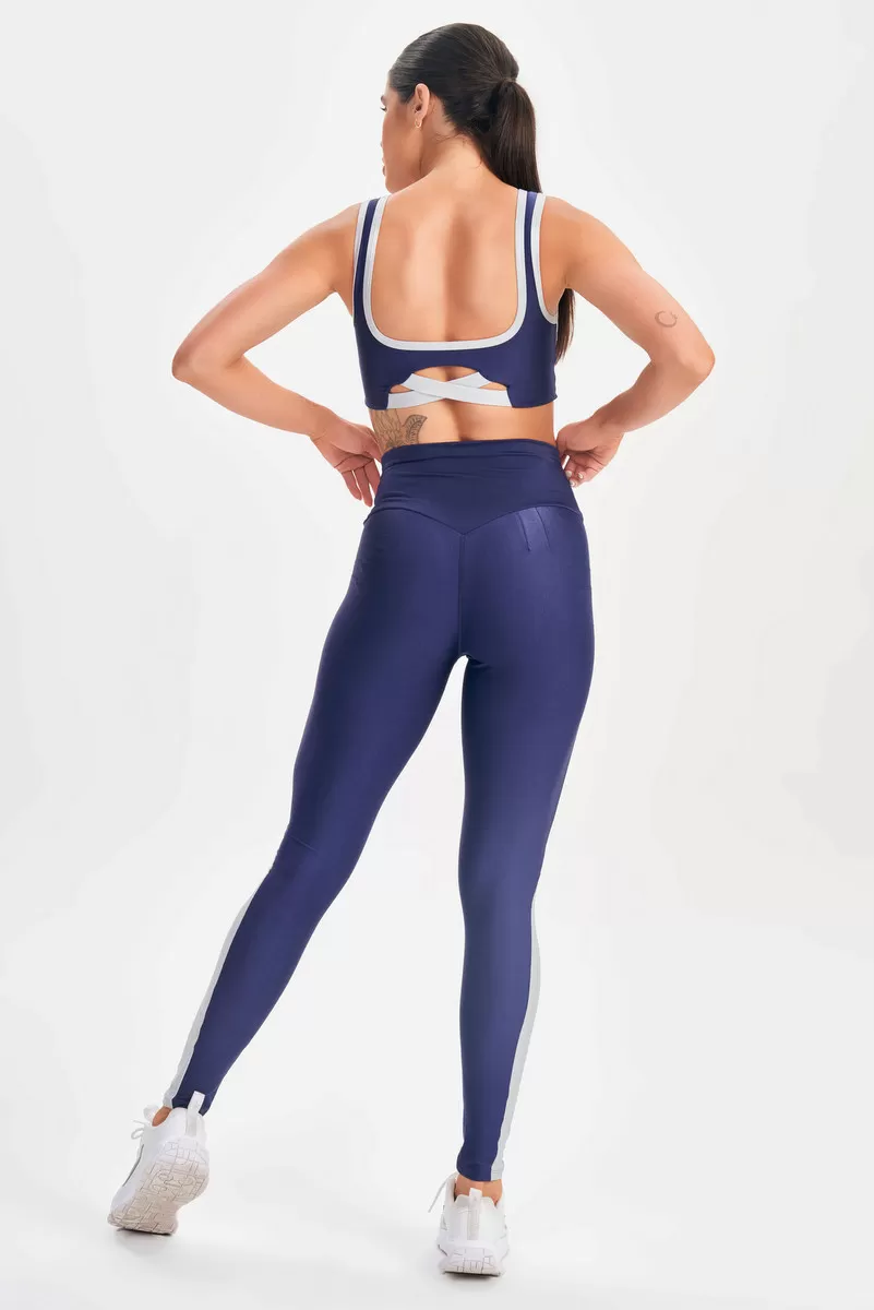 Lets Gym - Blue Happiness Leggings - 2689AZ