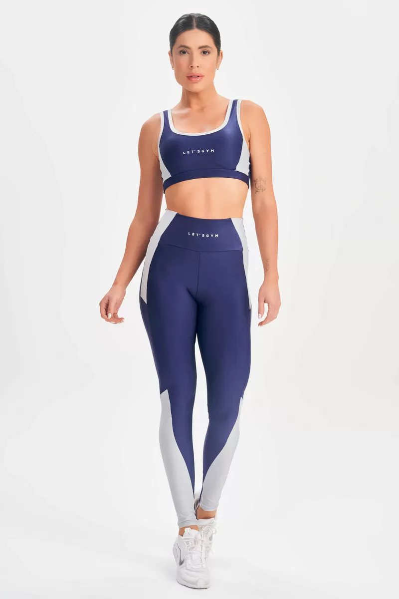 Lets Gym - Blue Happiness Leggings - 2689AZ