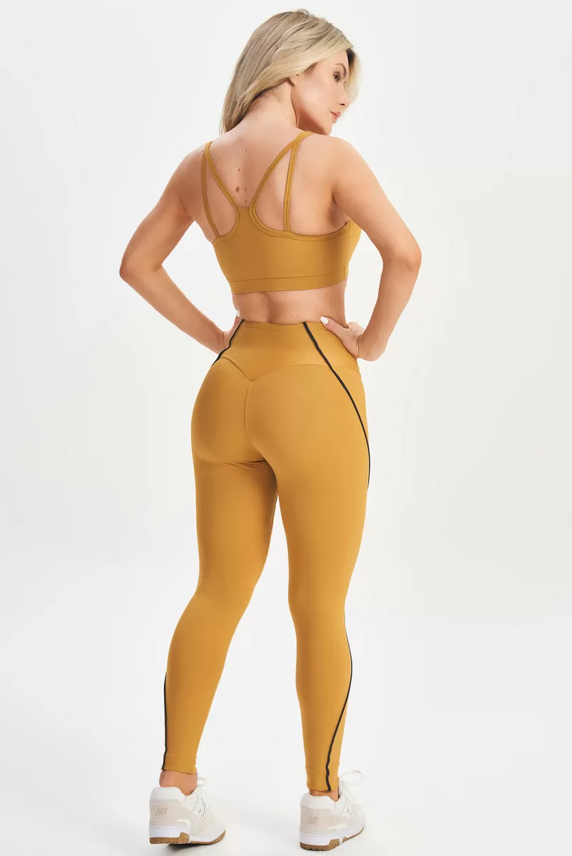 Lets Gym - Lets Basic Mustard Leggings - 2580MD