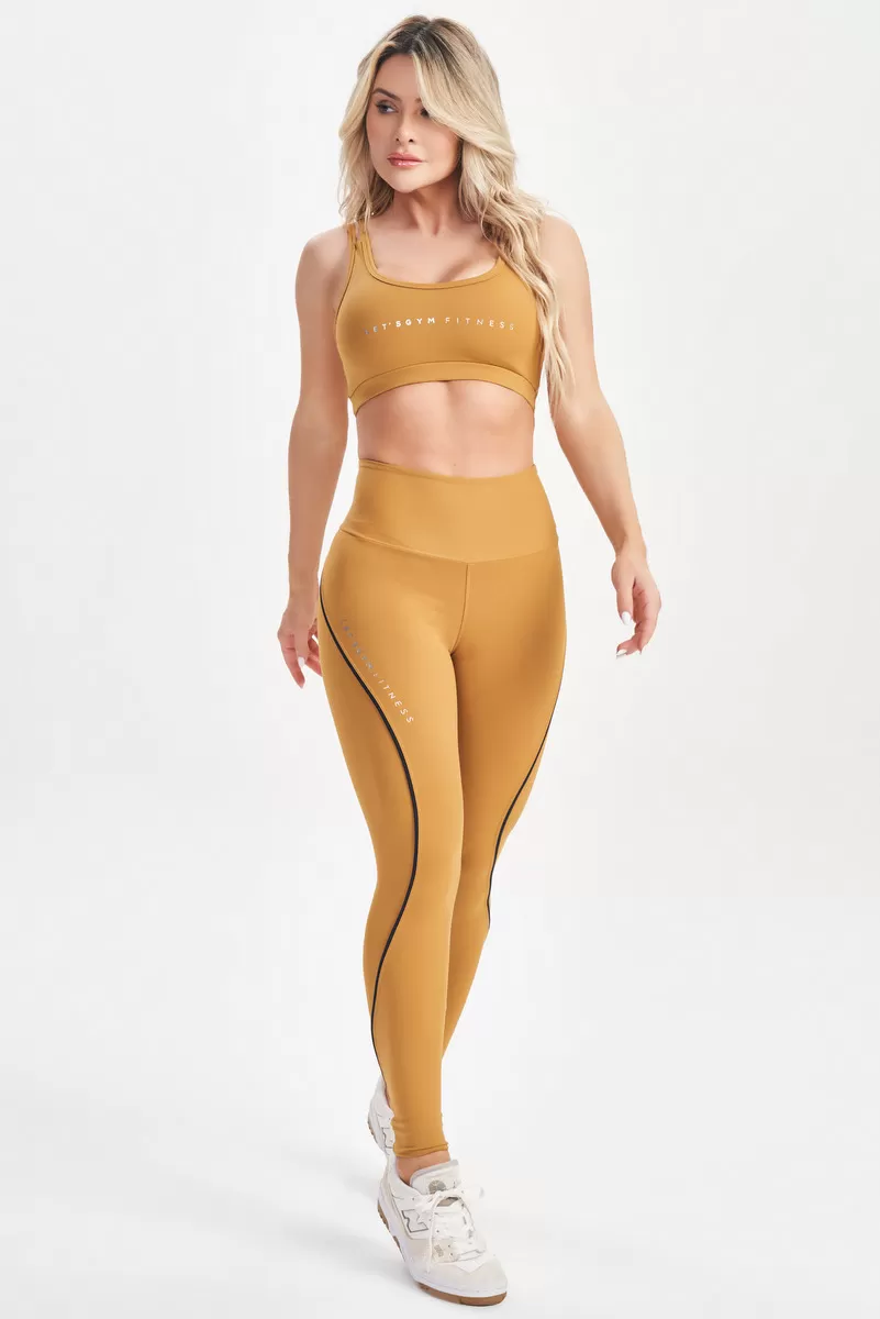 Lets Gym - Lets Basic Mustard Leggings - 2580MD