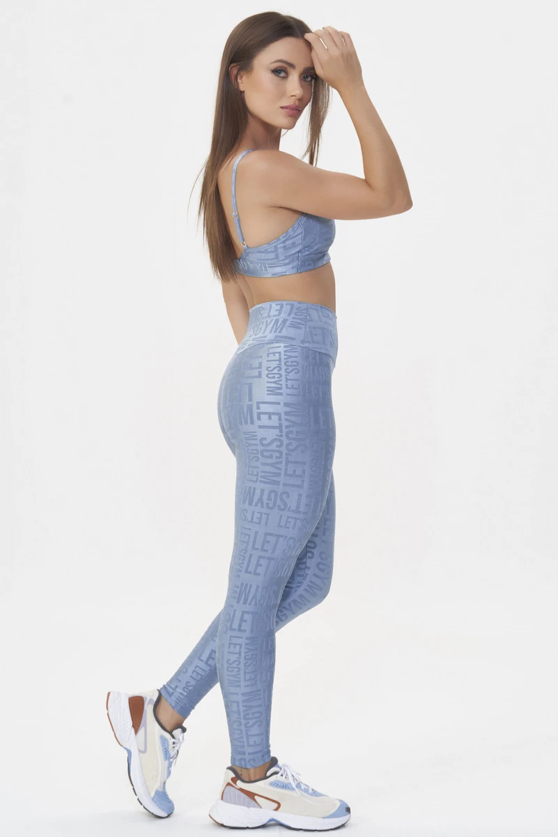 Lets Gym - Legging Velvet Name Azul Vintage - 2628AZ