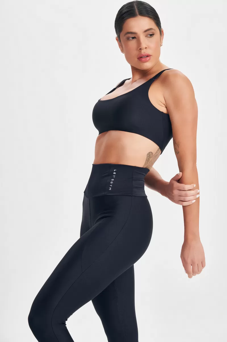 Lets Gym - Legging Minimal Bold Preto - 2573PT