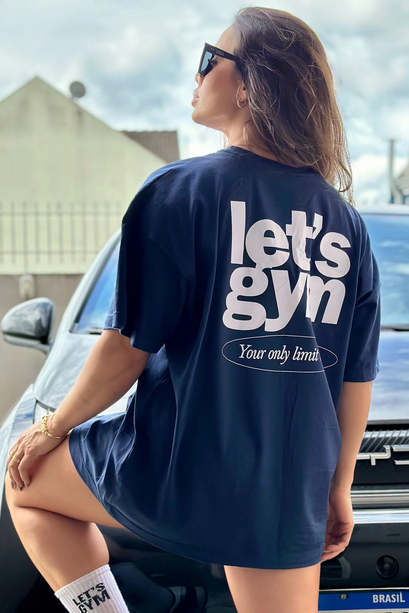 Lets Gym - Oversized T-Shirt Only Limit Blue - 2693AZ