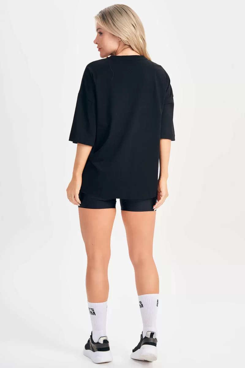 Lets Gym - Camiseta Oversized Fit For All Preto - 2694PT