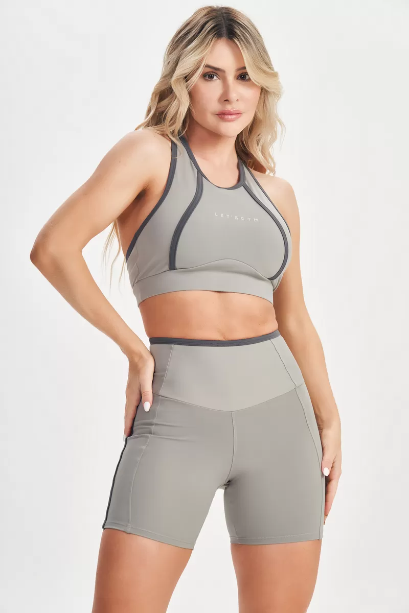 Lets Gym - Shorts Chronos Cimento Queimado - 2705CQ