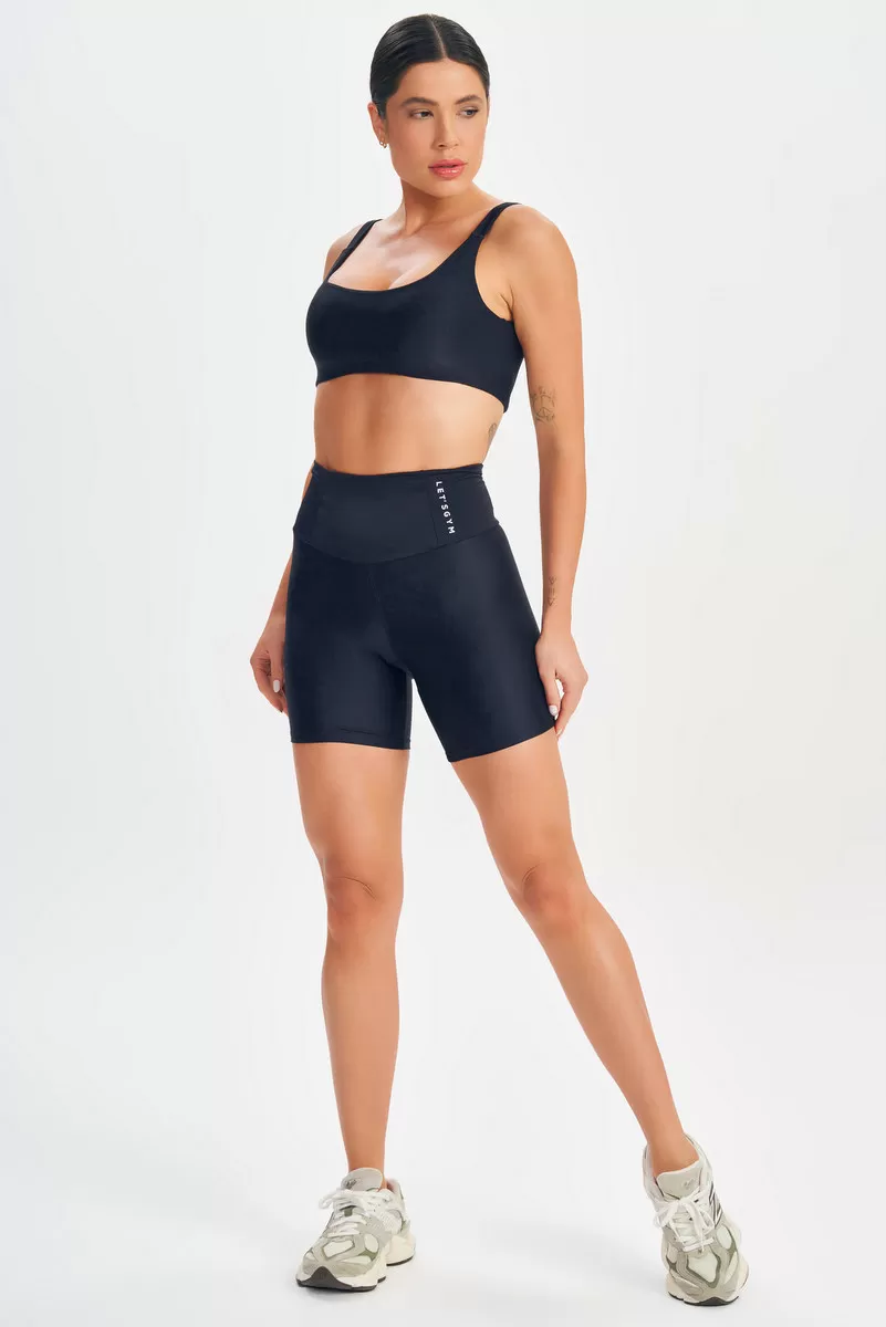 Lets Gym - Minimal Bold Black Shorts - 2574PT