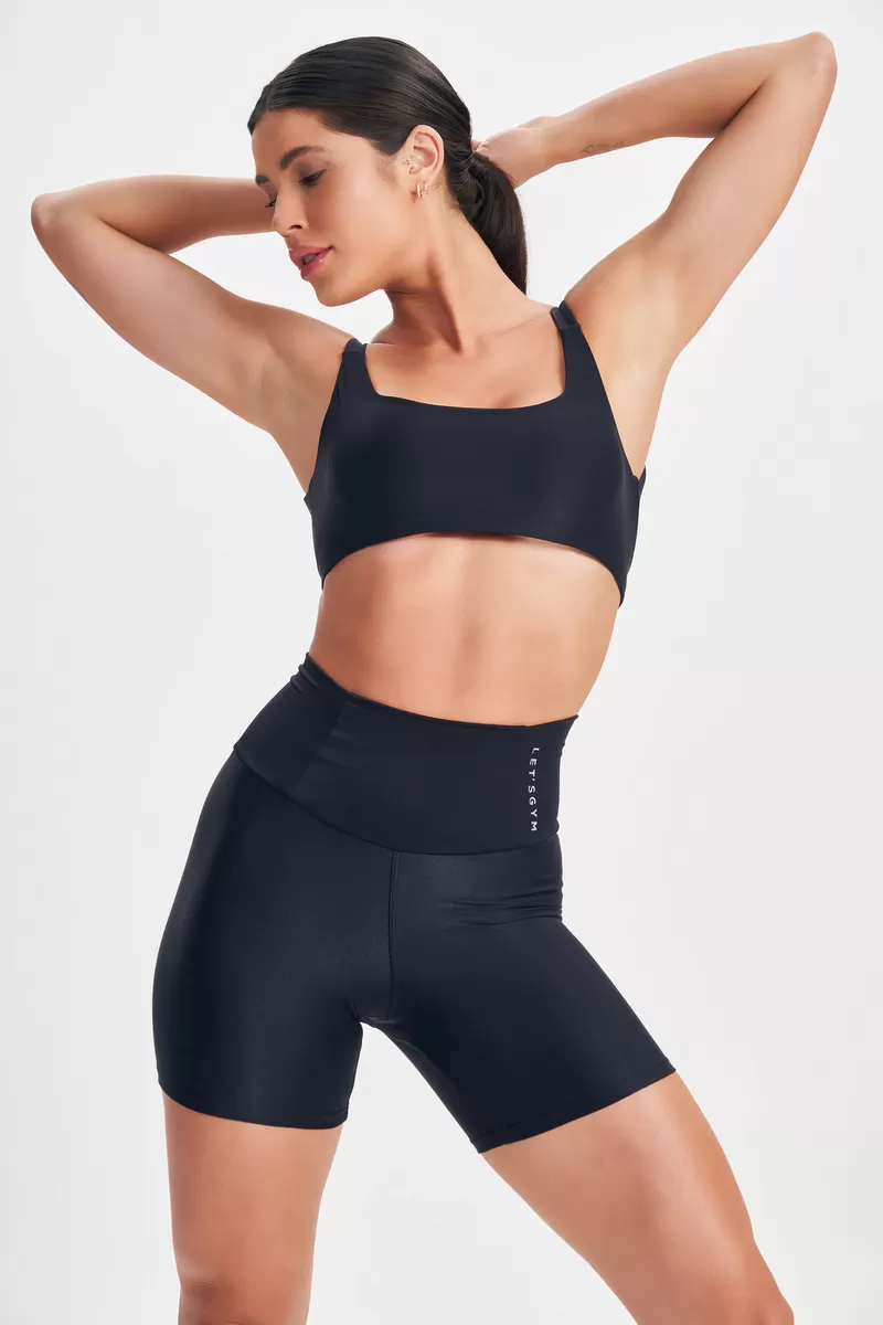 Lets Gym - Minimal Bold Black Shorts - 2574PT