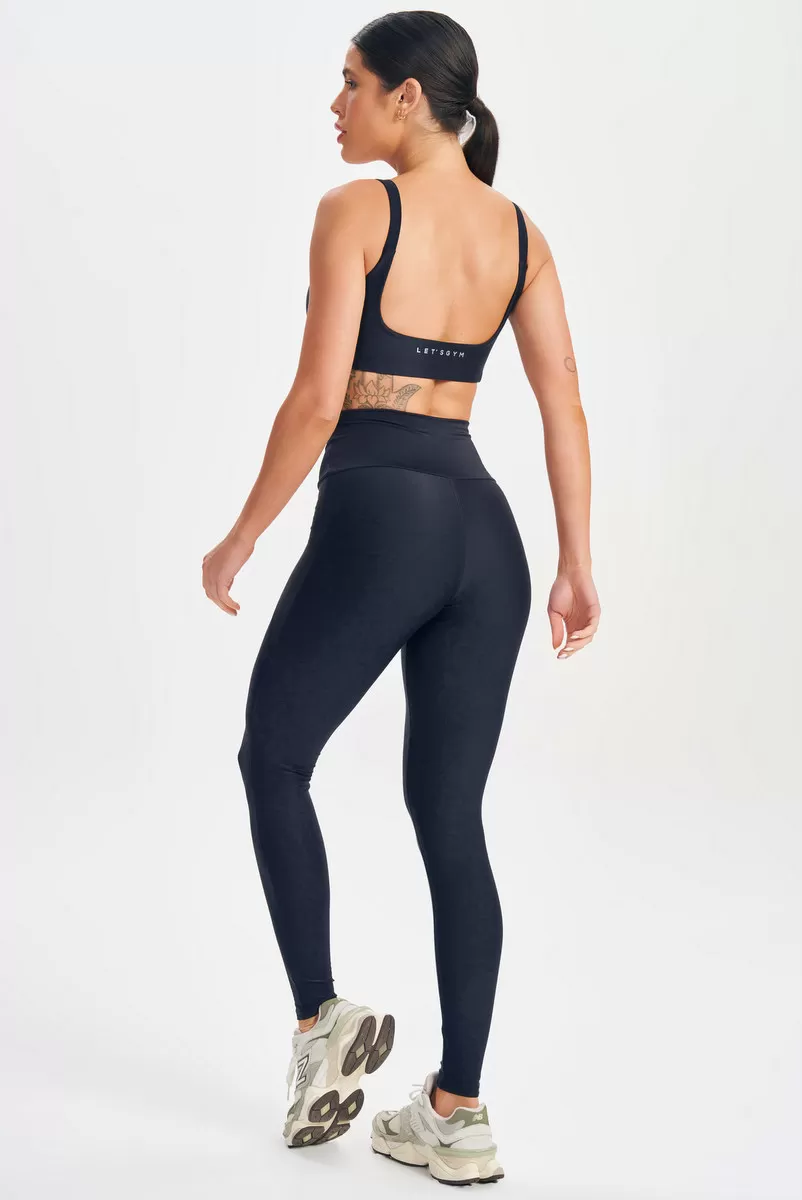 Lets Gym - Black Minimal Bold Top - 2572PT