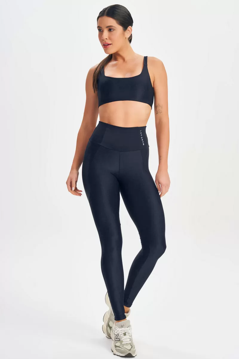 Lets Gym - Black Minimal Bold Top - 2572PT