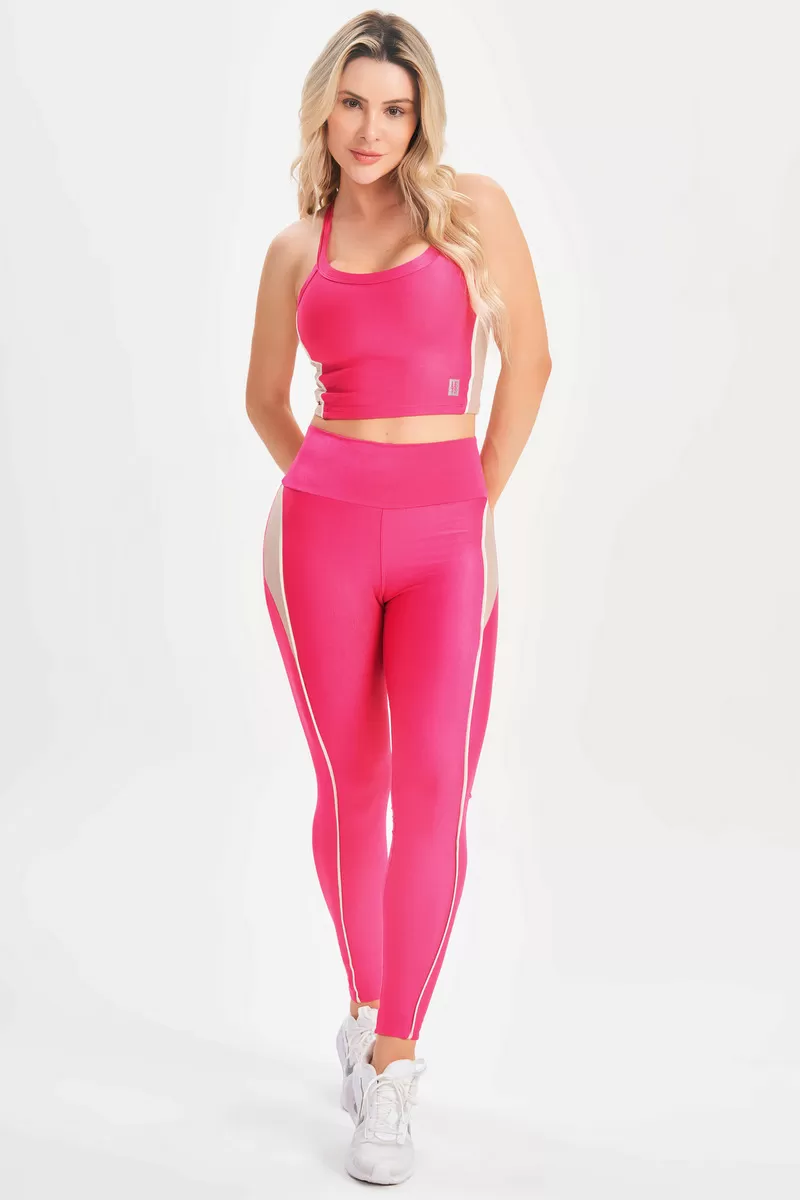 Lets Gym - Cropped Elemental Rosa Pink - 2682RP