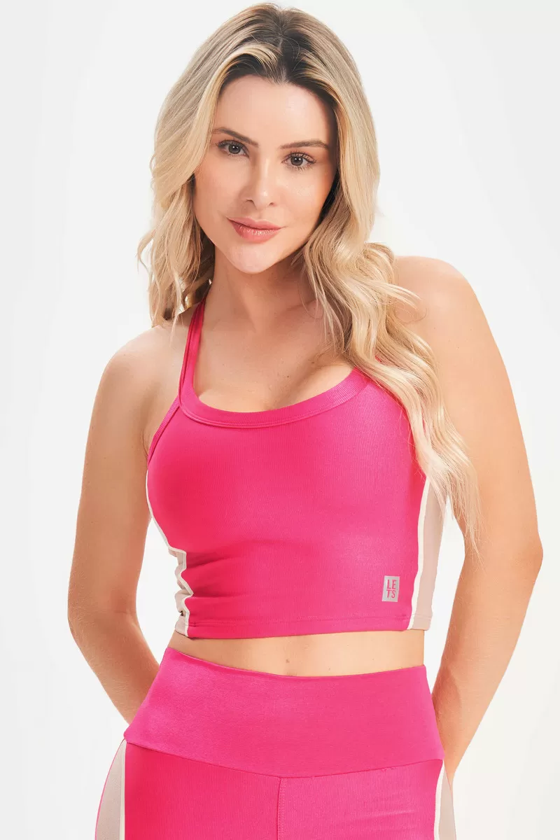 Lets Gym - Cropped Elemental Rosa Pink - 2682RP