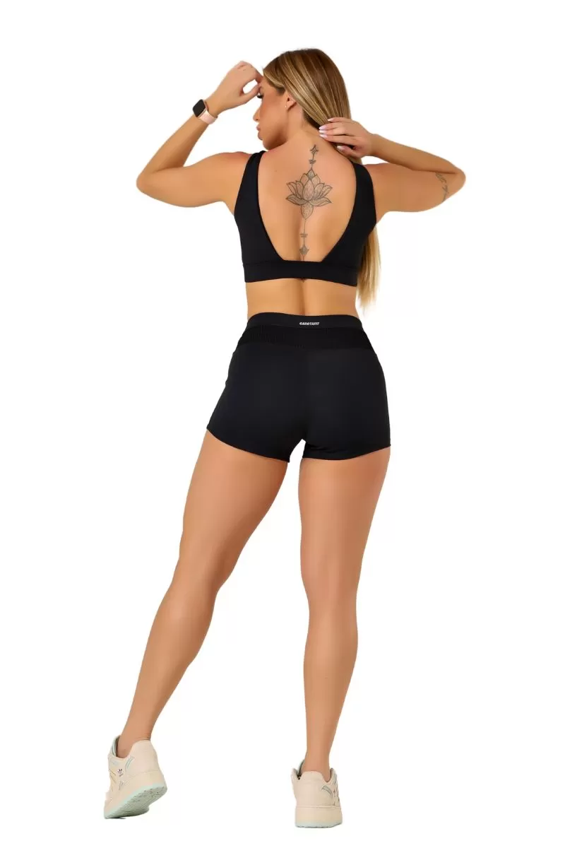 Garotafit - Shorts Dandy Preto - SH544A