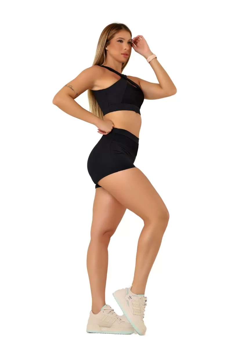 Garotafit - Shorts Dandy Preto - SH544A