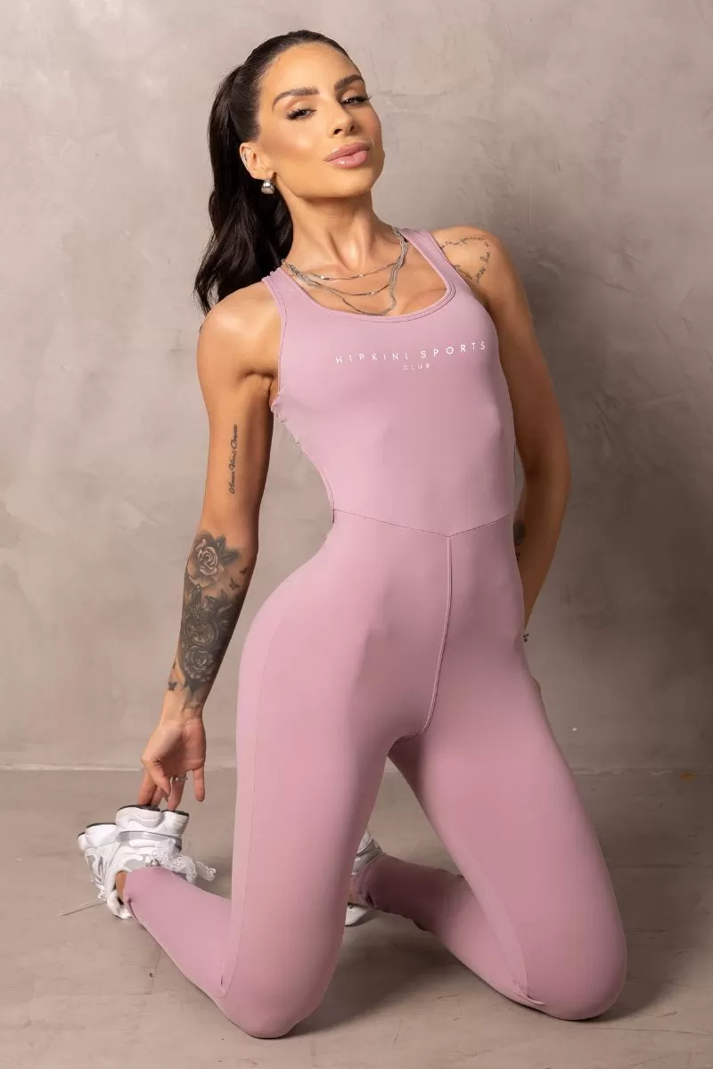 Hipkini - Summertime Rose Gold Cross Straps Jumpsuit - 33330968