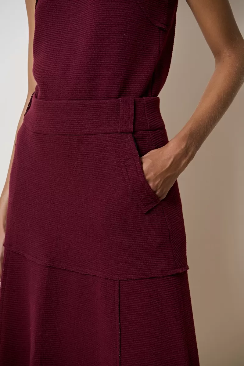 Hidrogênio - SAIA MIDI A FIO VINHO - 20377043