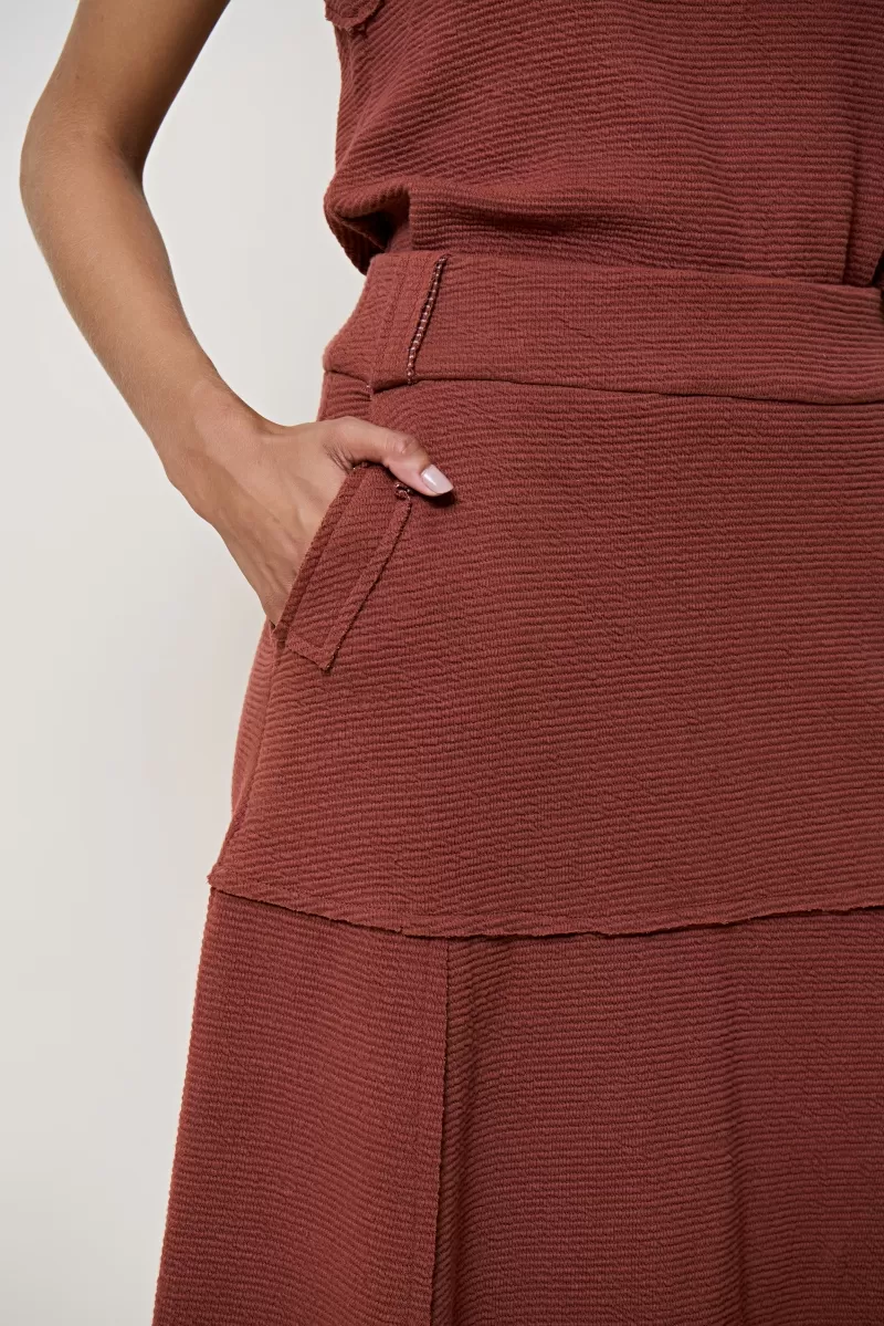 Hidrogênio - SAIA MIDI A FIO MARROM - 20377031