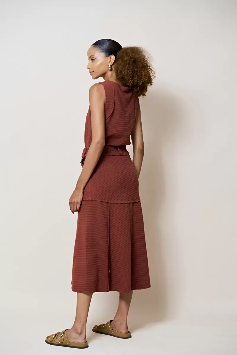 Hidrogênio - SAIA MIDI A FIO MARROM - 20377031