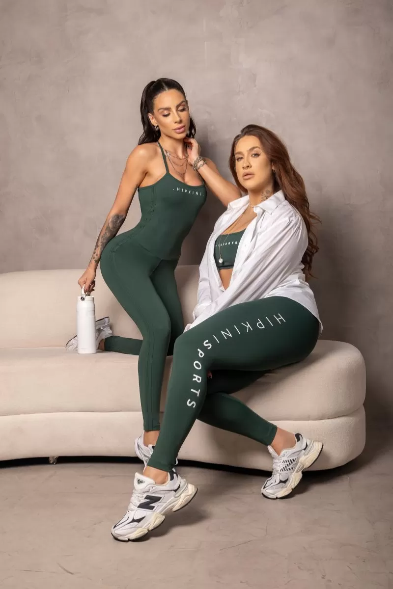 Hipkini - Summertime Green Jumpsuit Cross Straps - 33330969