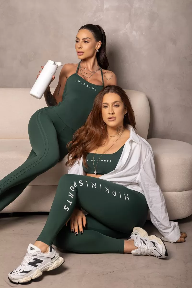 Hipkini - Summertime Green Jumpsuit Cross Straps - 33330969