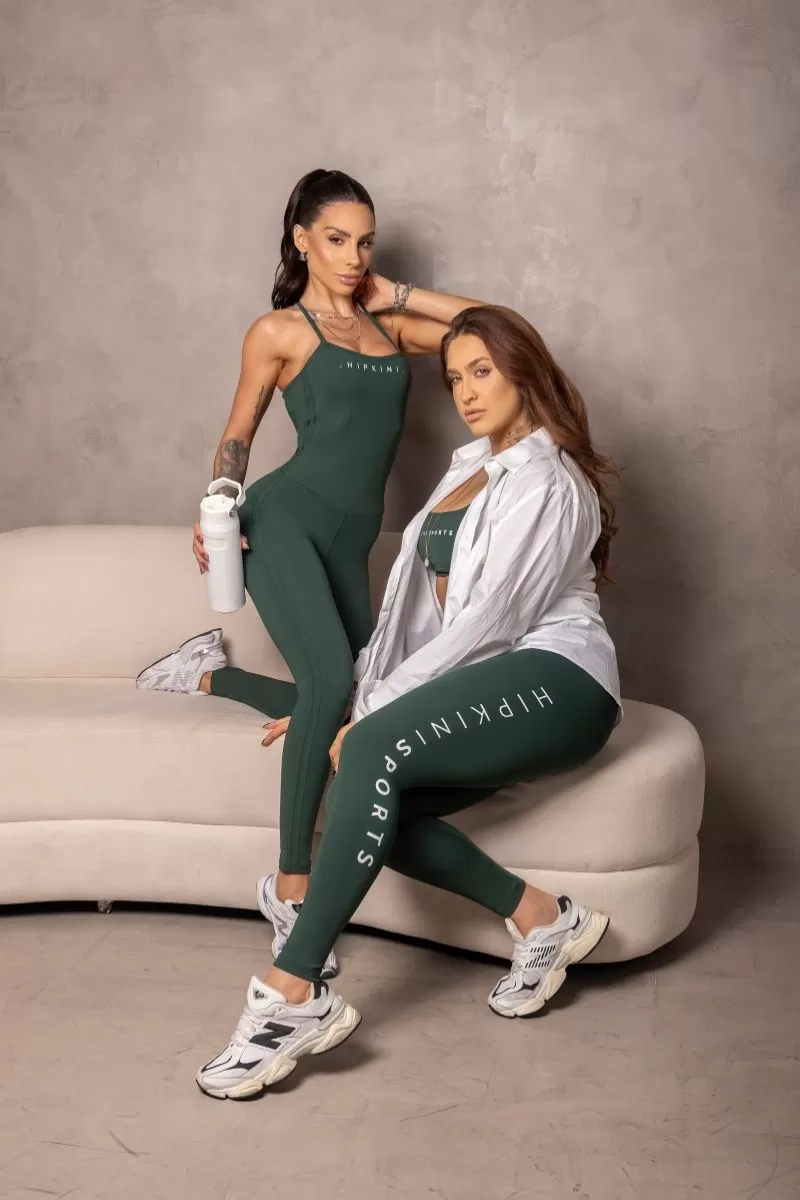 Hipkini - Summertime Green Jumpsuit Cross Straps - 33330969