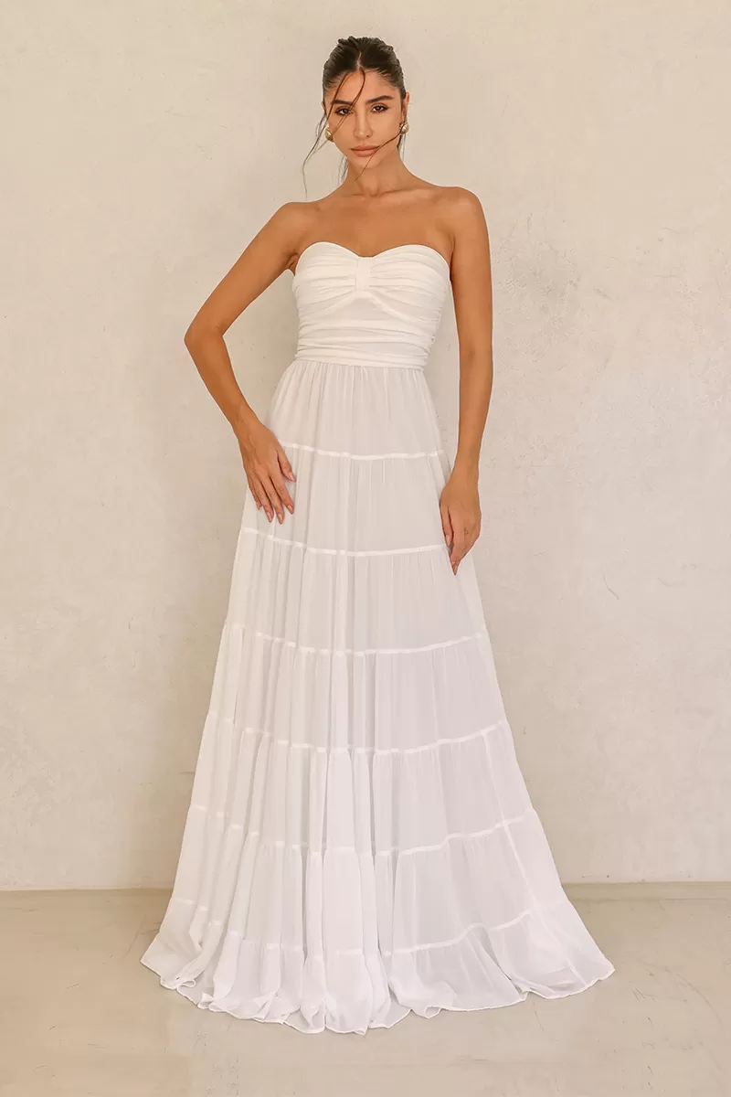 Dot Clothing - Vestido Longo Dot Clothing Mira TQC Off White - 2620OFF