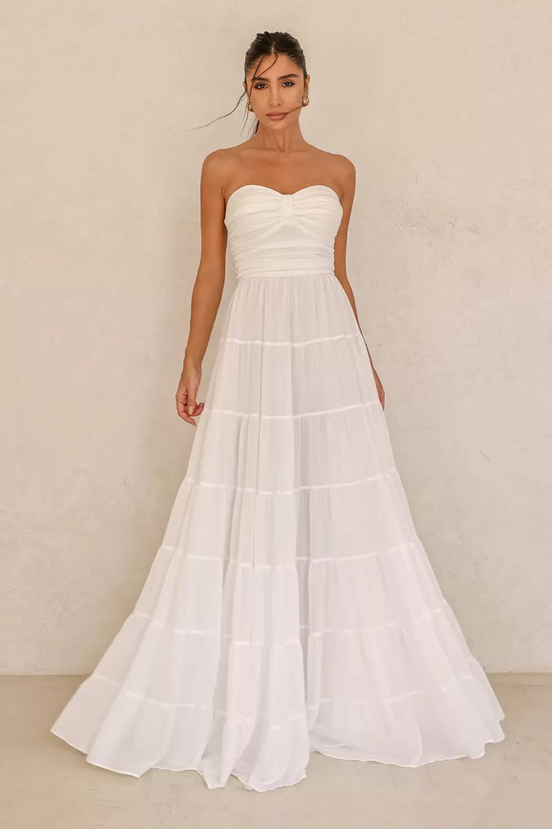 Dot Clothing - Vestido Longo Dot Clothing Mira TQC Off White - 2620OFF