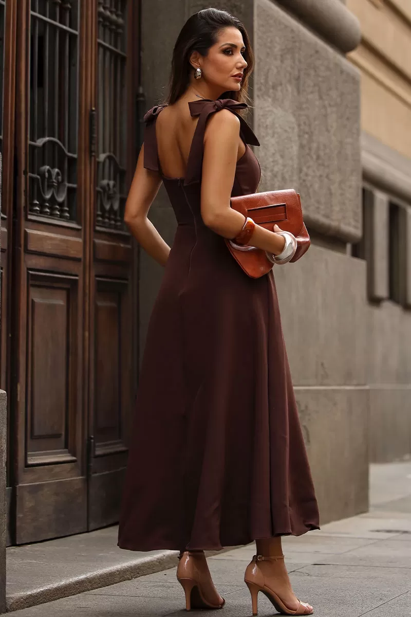 Miss Misses - Vestido Katia Marrom - 54421214