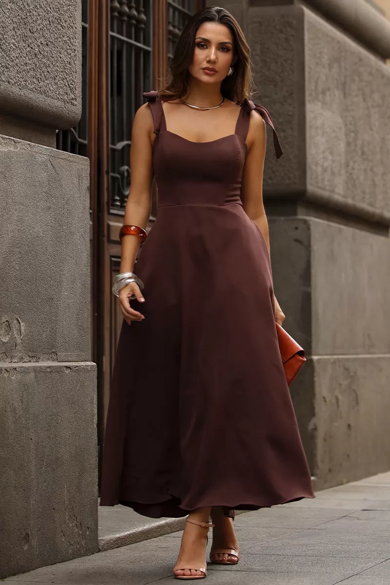 Miss Misses - Vestido Katia Marrom - 54421214