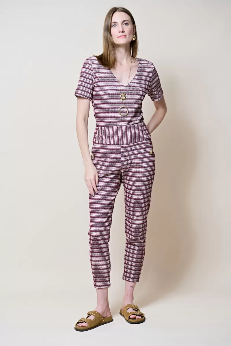 Hidrogênio - VALENTINA WINE WIDE JOGGER PANTS - 20340043