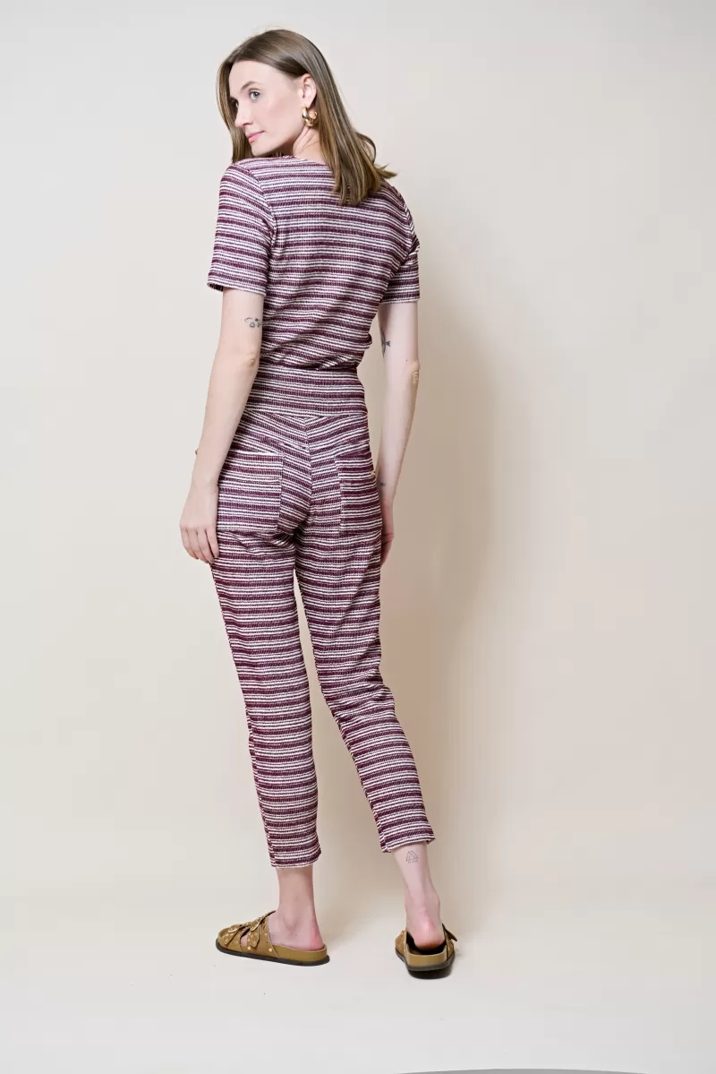 Hidrogênio - VALENTINA WINE WIDE JOGGER PANTS - 20340043