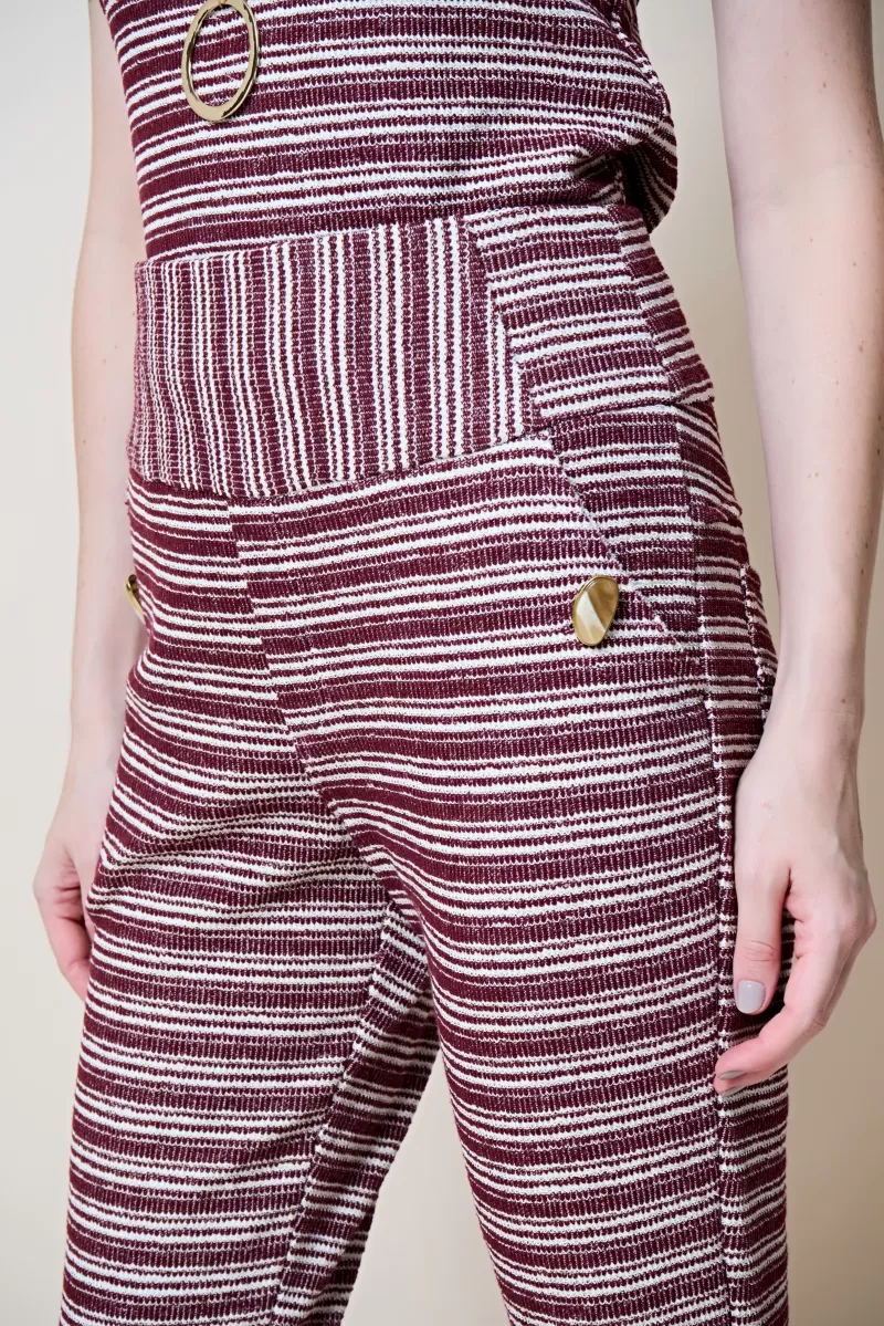 Hidrogênio - VALENTINA WINE WIDE JOGGER PANTS - 20340043