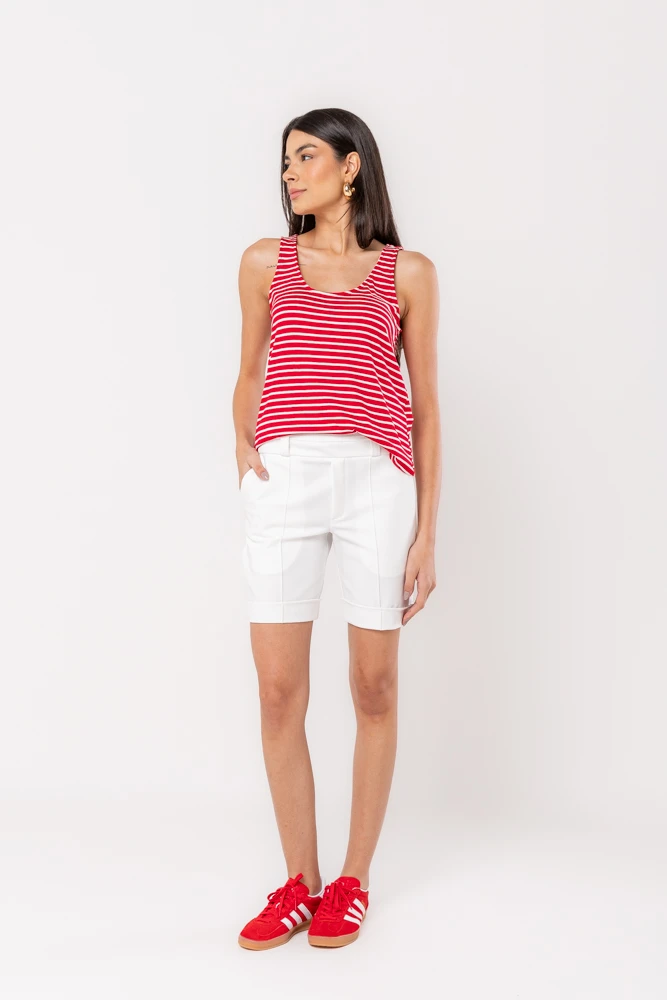 Hidrogênio - TAILORED BERMUDA PANTS WITH POCKET AND OFF-WHITE LAPEL - 20287018