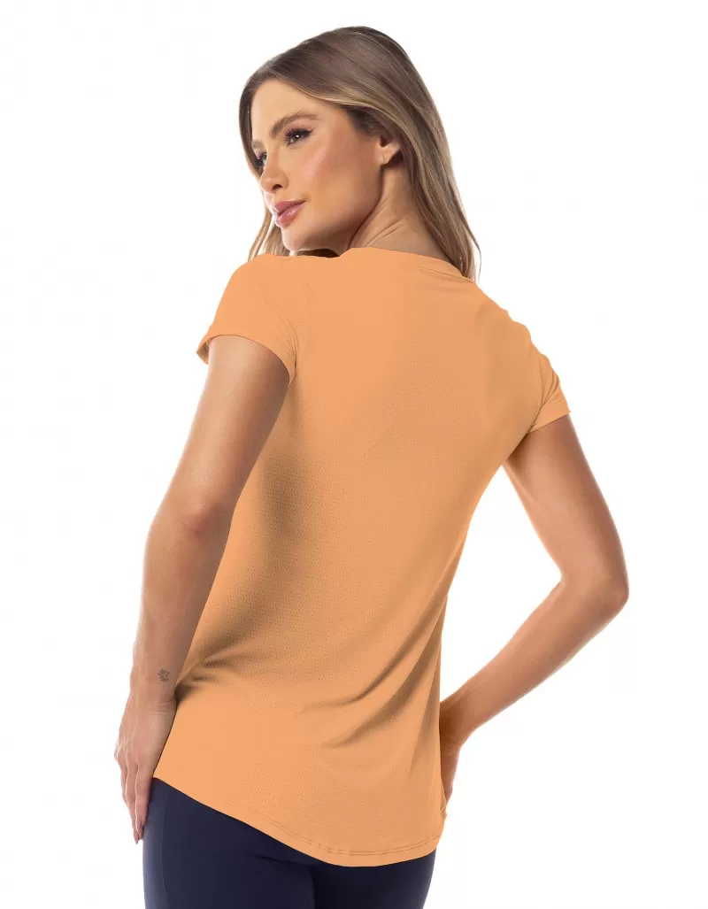 Vestem - Blusa Dry Fit Manga Curta Janice Laranja Energia - BMC31.ESS.C0373