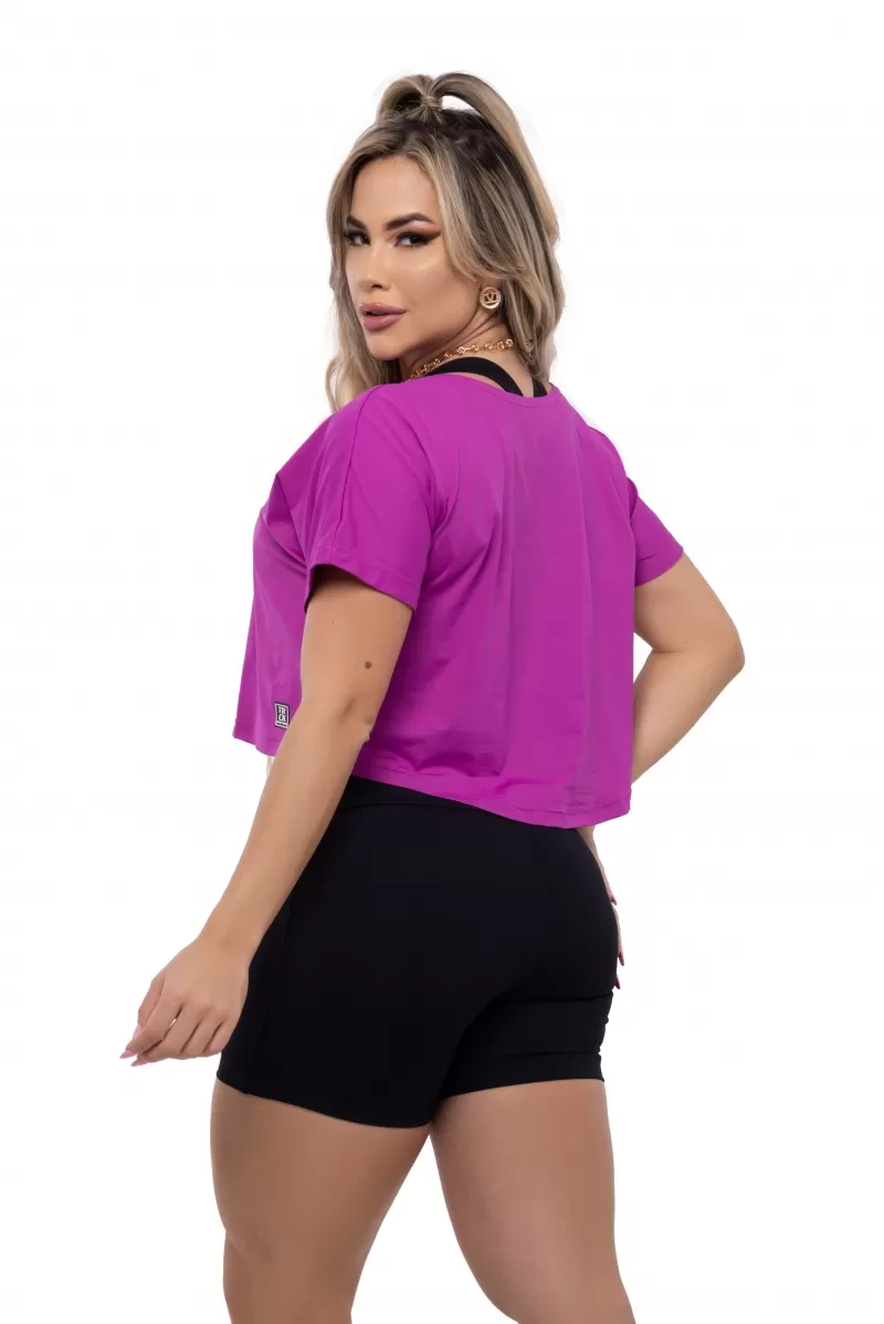 Elastic Power Trincks - Cropped Basic Poliamida Roxo - 