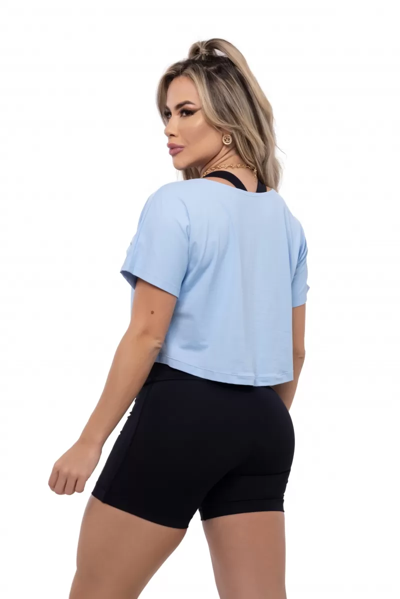 Elastic Power Trincks - Cropped Basic Poliamida Azul - 