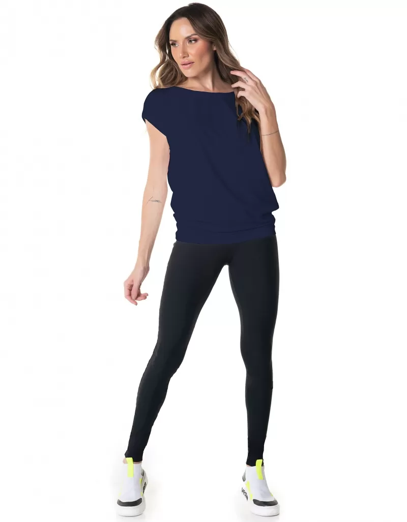 Vestem - Blusa Dry Fit Manga Curta Taty Marinho Escuridão - BMC729.ESS.C0173