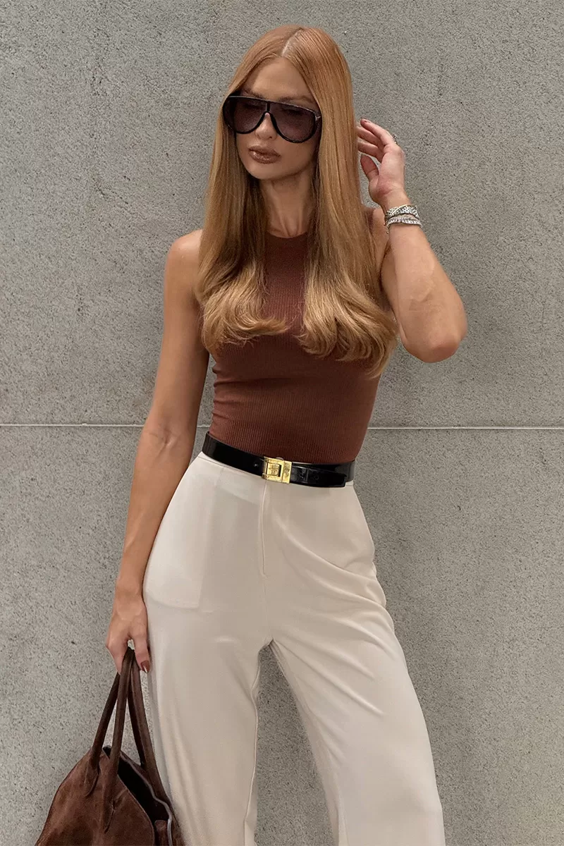 Dot Clothing - Calça Alfaiataria Dot Clothing Dione Bege - 2642BEGE