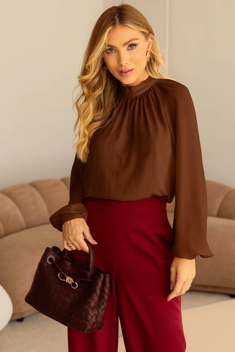 Miss Misses - Blusa Celina Marrom - 54515214