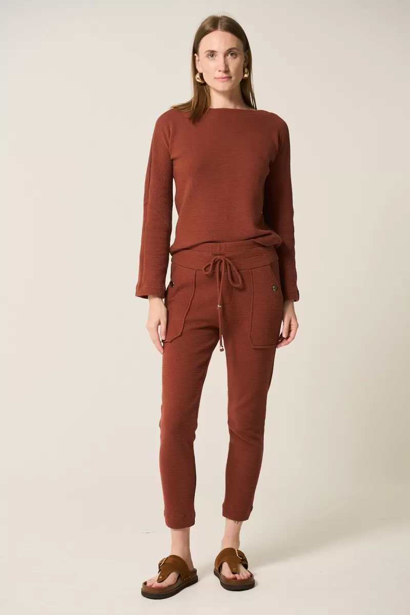 Hidrogênio - CALÇA BARRIEL VIRGINIA MARROM - 20341031