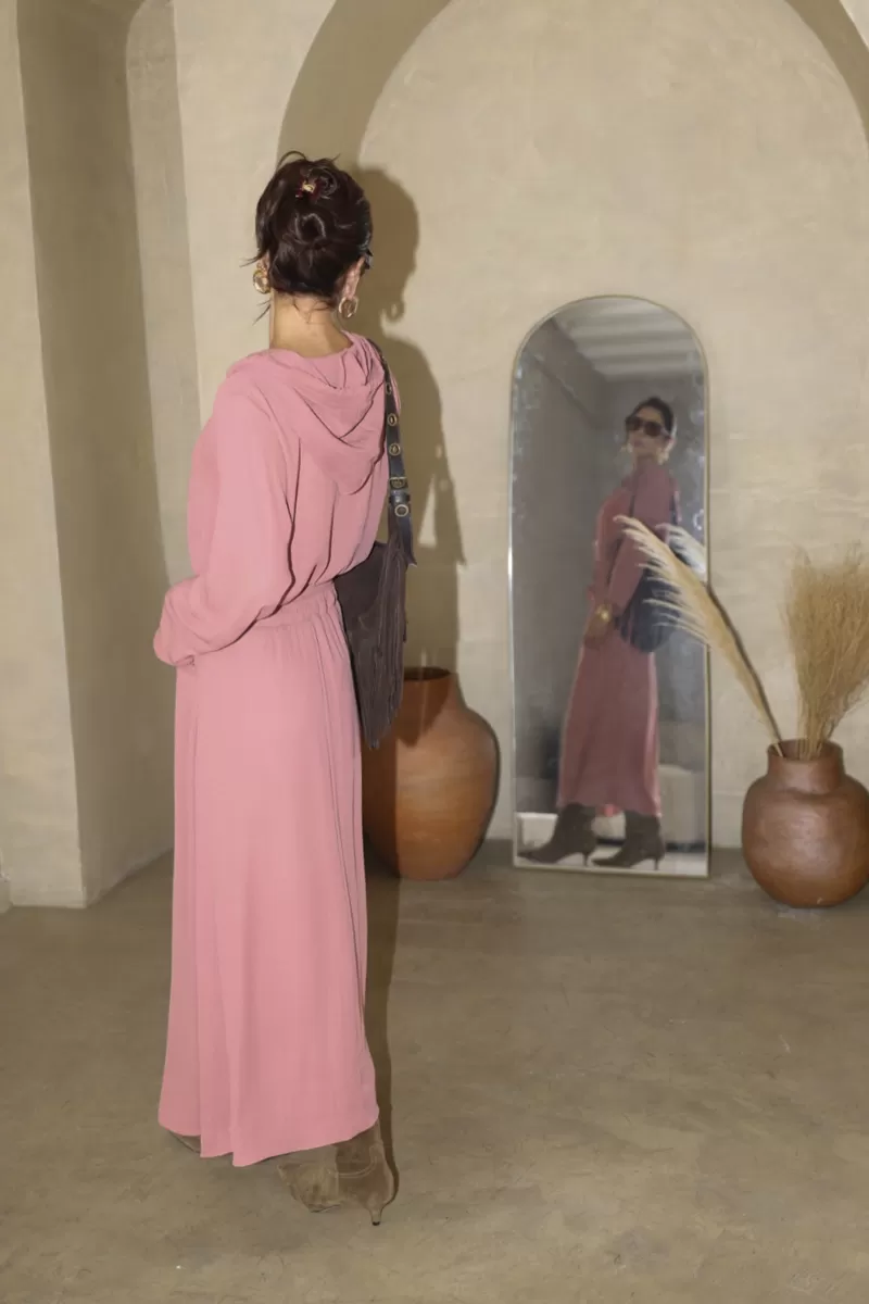 Hidrogênio - GODE SKIRT WITH POCKETS AND PINK ELASTIC WAISTBAND - 20298070