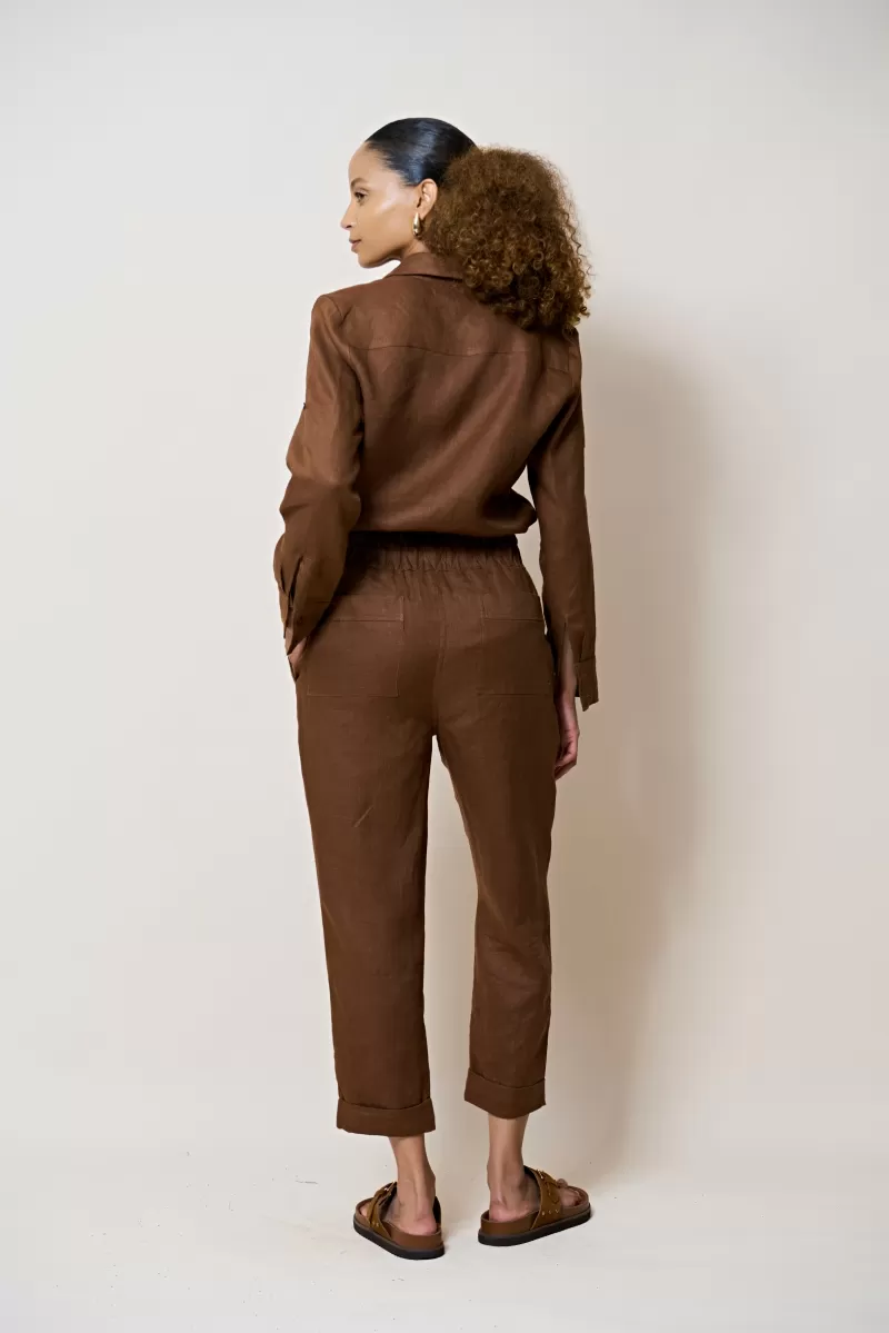 Hidrogênio - CALÇA CENOURA POLIANA MARROM - 20378031