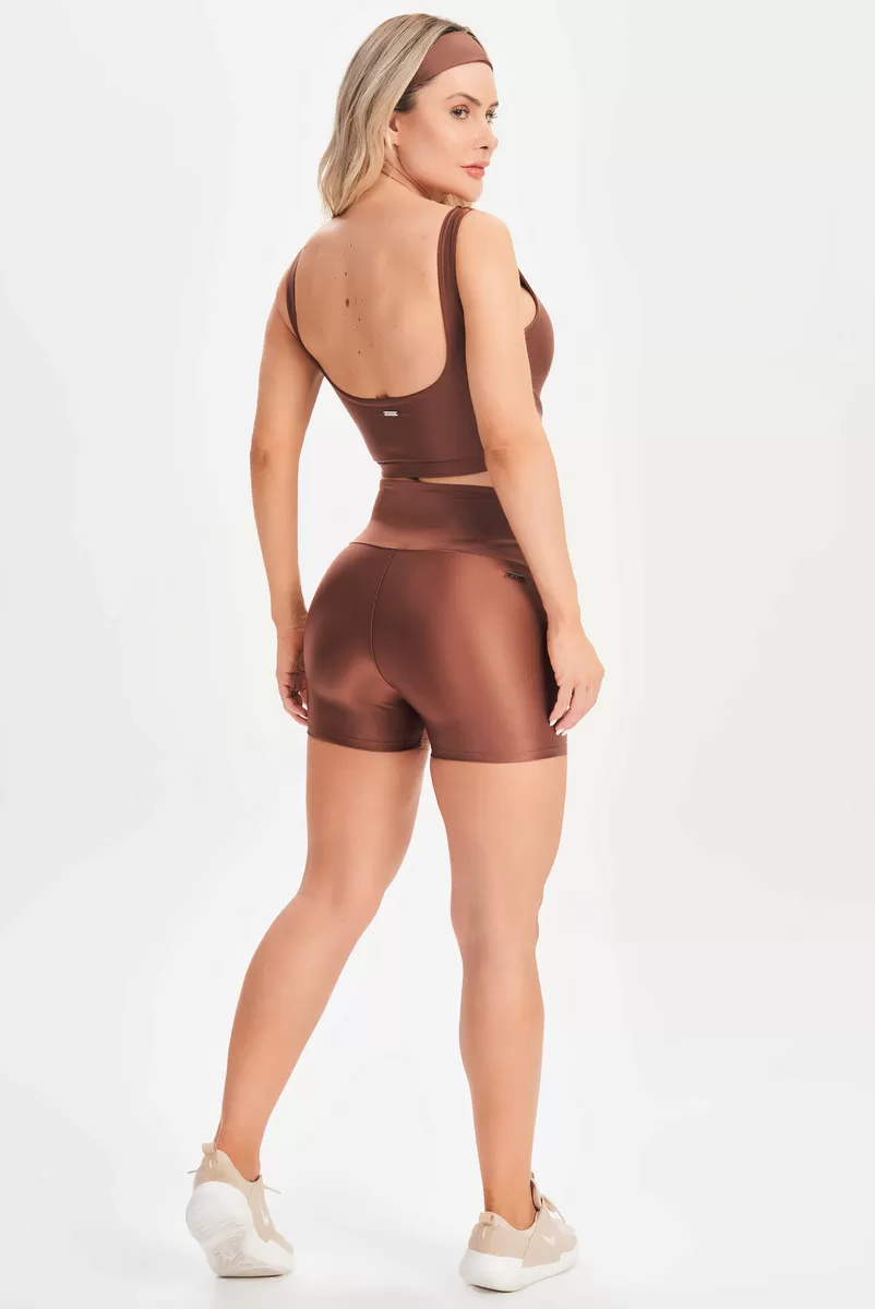 Lets Gym - Minimal Bold Cappuccino Shorts - 2653CP