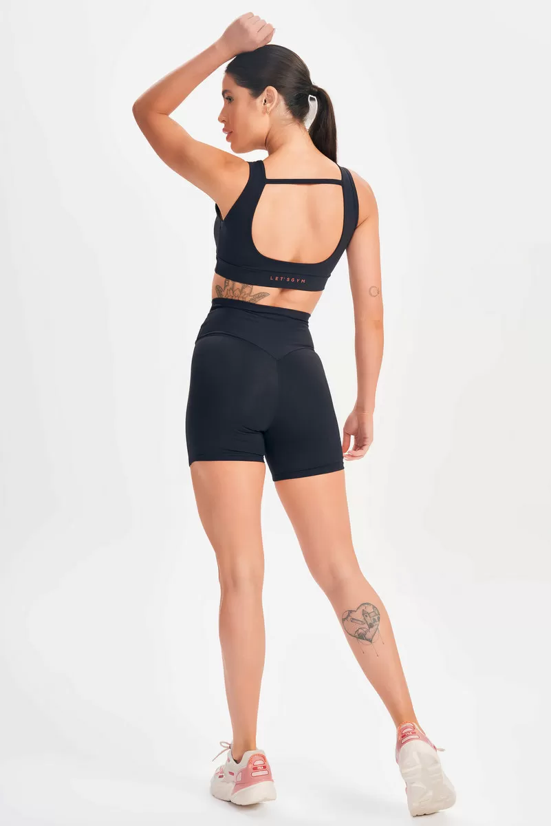 Lets Gym - Black Mellow Top - 2613PT
