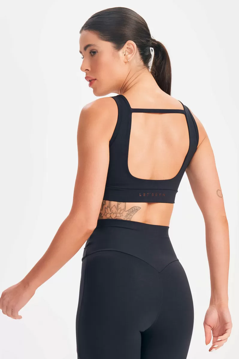 Lets Gym - Black Mellow Top - 2613PT