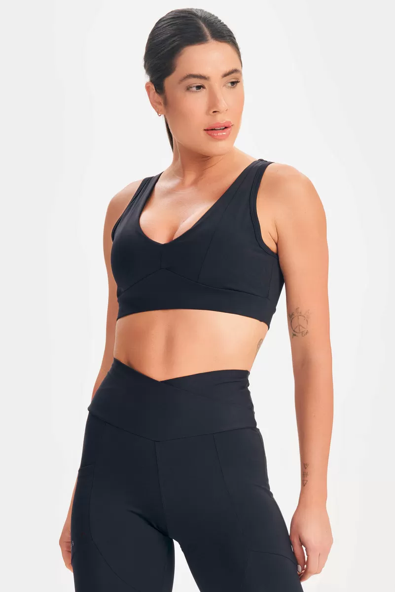 Lets Gym - Black Mellow Top - 2613PT