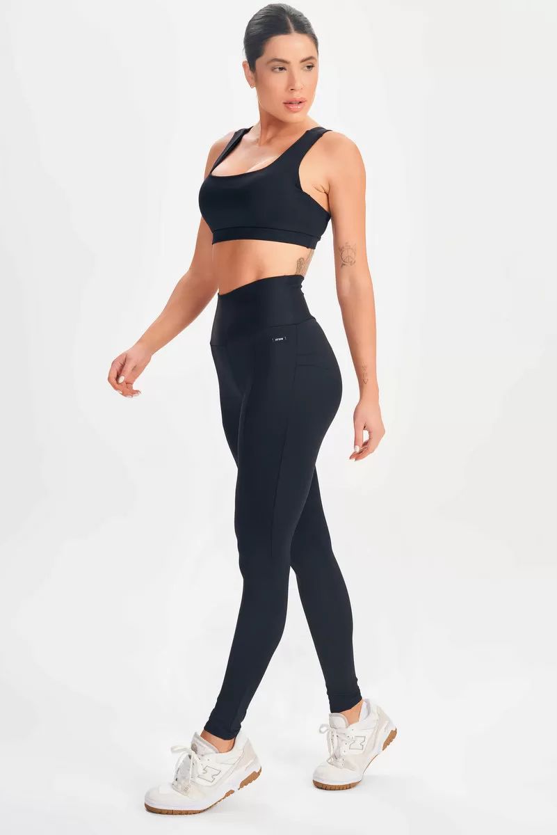 Lets Gym - Basic Flex Black Leggings - 2625PT