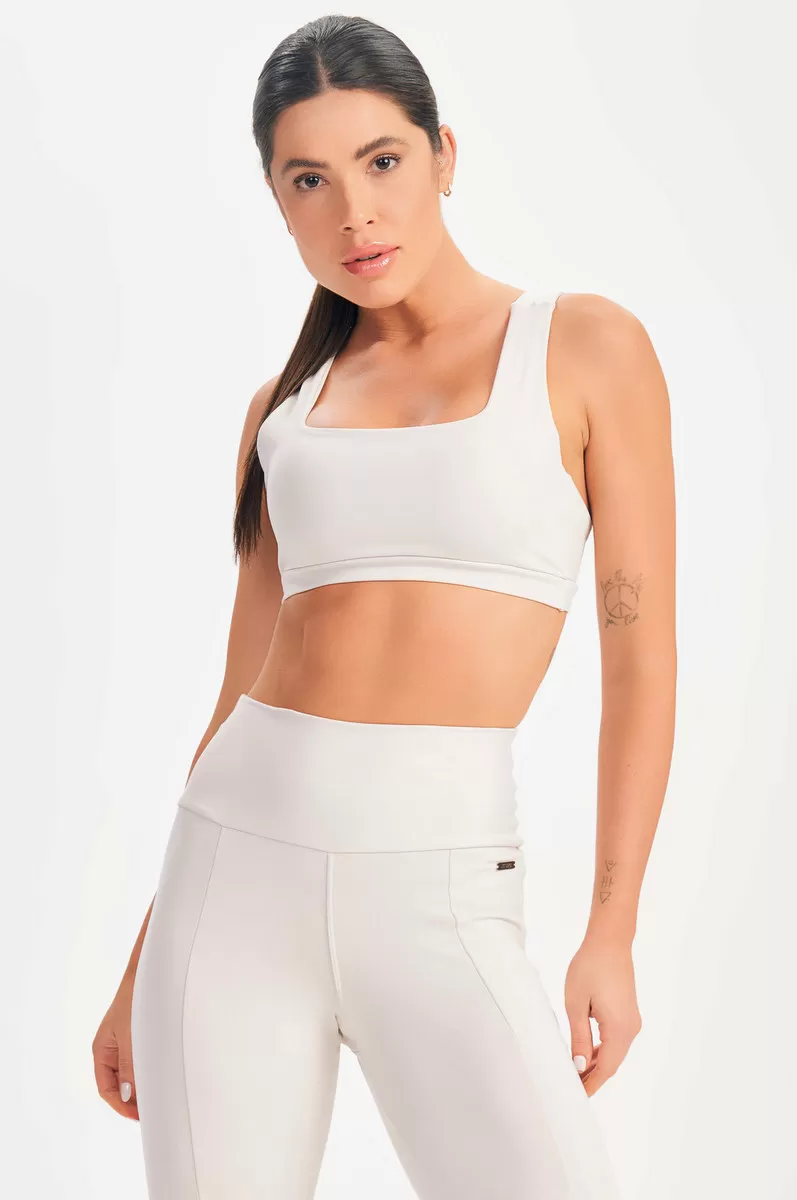 Lets Gym - Top Basic Flex Off White - 2624OFW
