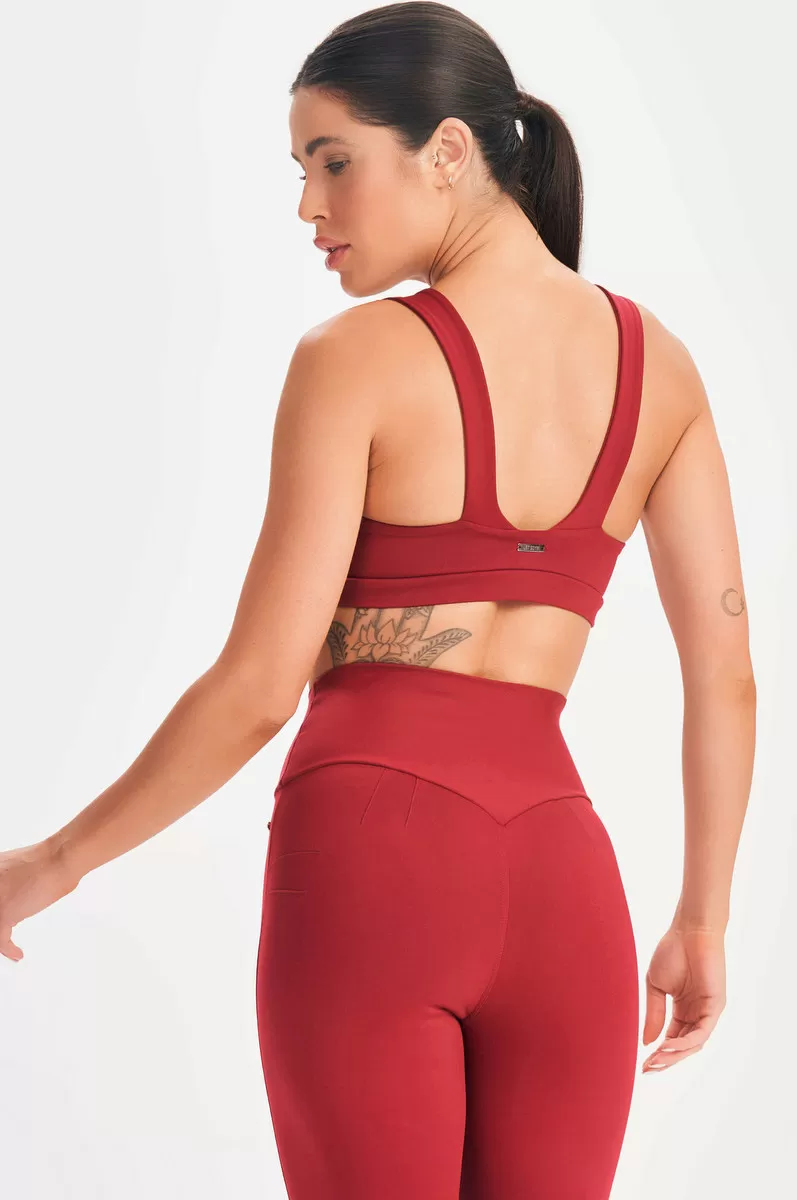 Lets Gym - Top Basic Flex Marsala - 2624MS